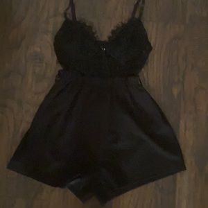 Black lace romper